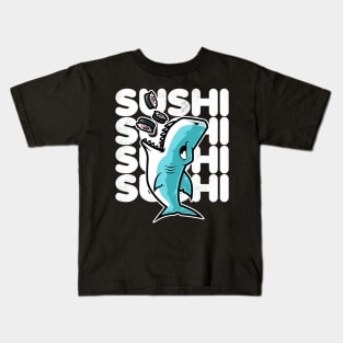 Shark Sushi Nigiri Kawaii Neko Anime Japanese design Kids T-Shirt